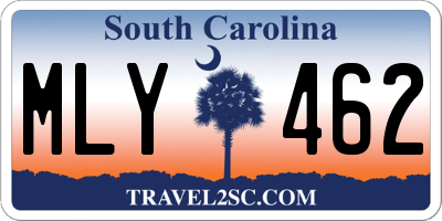SC license plate MLY462