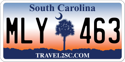 SC license plate MLY463