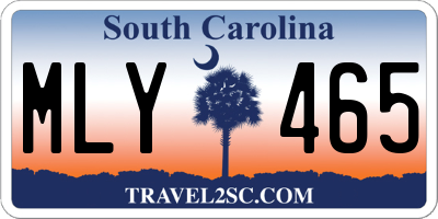 SC license plate MLY465