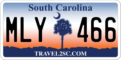 SC license plate MLY466