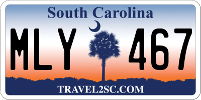 SC license plate MLY467