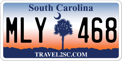 SC license plate MLY468