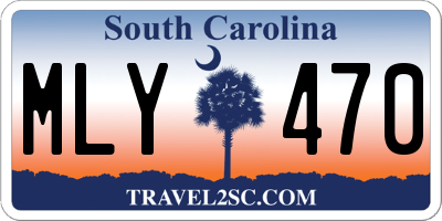 SC license plate MLY470