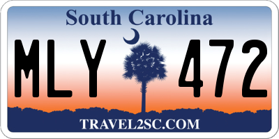 SC license plate MLY472