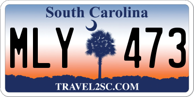 SC license plate MLY473