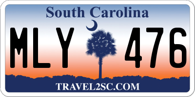 SC license plate MLY476