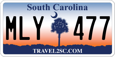 SC license plate MLY477