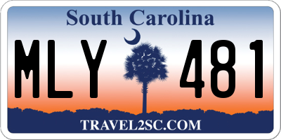 SC license plate MLY481
