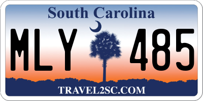 SC license plate MLY485