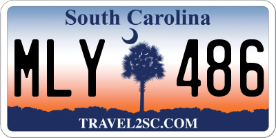 SC license plate MLY486