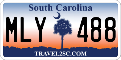 SC license plate MLY488