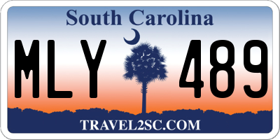 SC license plate MLY489