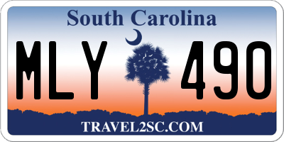 SC license plate MLY490