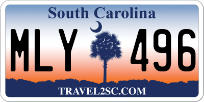 SC license plate MLY496