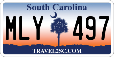SC license plate MLY497