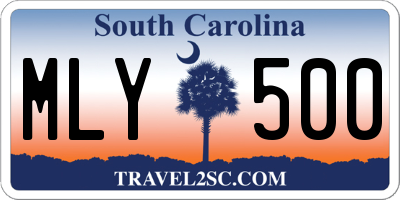 SC license plate MLY500