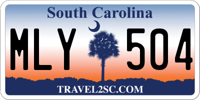 SC license plate MLY504