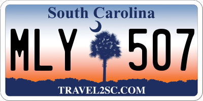 SC license plate MLY507