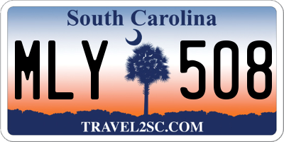 SC license plate MLY508