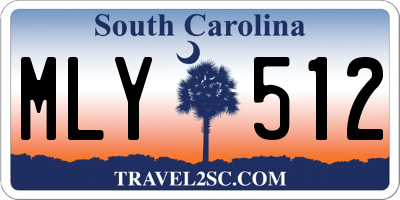 SC license plate MLY512