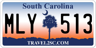SC license plate MLY513
