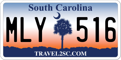 SC license plate MLY516