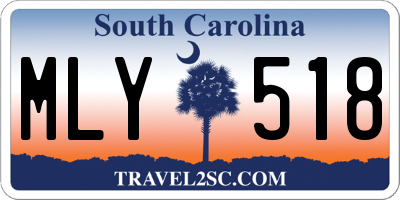 SC license plate MLY518