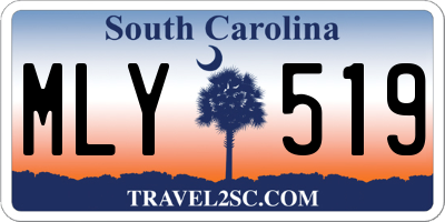 SC license plate MLY519