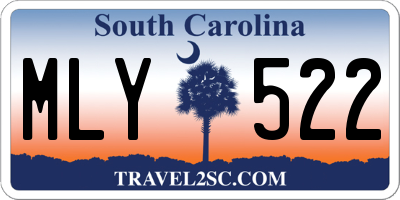 SC license plate MLY522