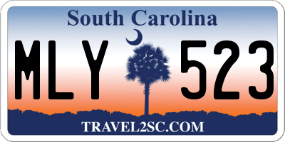 SC license plate MLY523