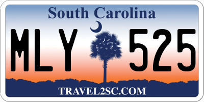 SC license plate MLY525