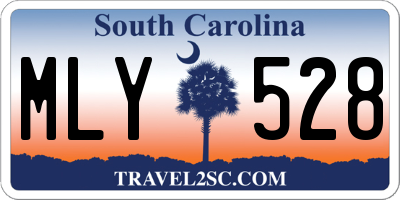 SC license plate MLY528