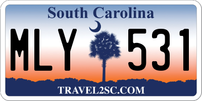 SC license plate MLY531