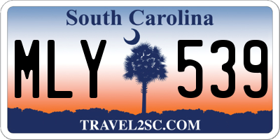 SC license plate MLY539