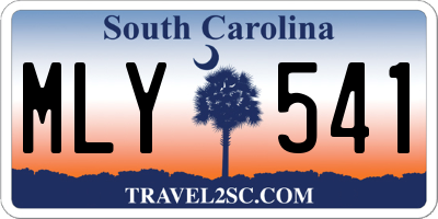 SC license plate MLY541