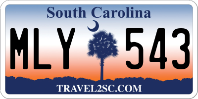 SC license plate MLY543
