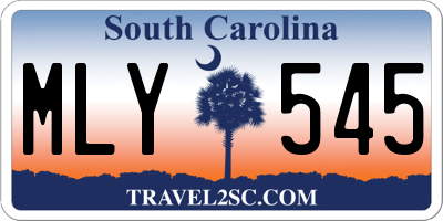 SC license plate MLY545