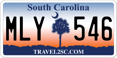 SC license plate MLY546