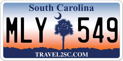SC license plate MLY549