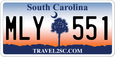 SC license plate MLY551