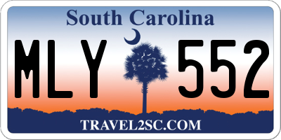 SC license plate MLY552