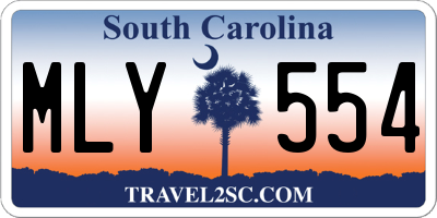 SC license plate MLY554