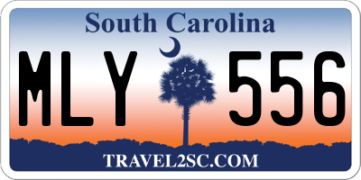 SC license plate MLY556