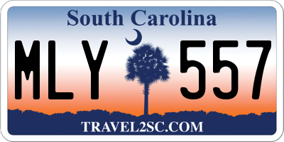 SC license plate MLY557