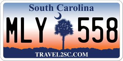 SC license plate MLY558