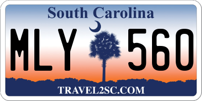 SC license plate MLY560