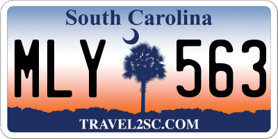 SC license plate MLY563