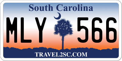 SC license plate MLY566
