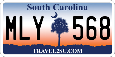 SC license plate MLY568