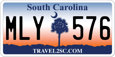 SC license plate MLY576